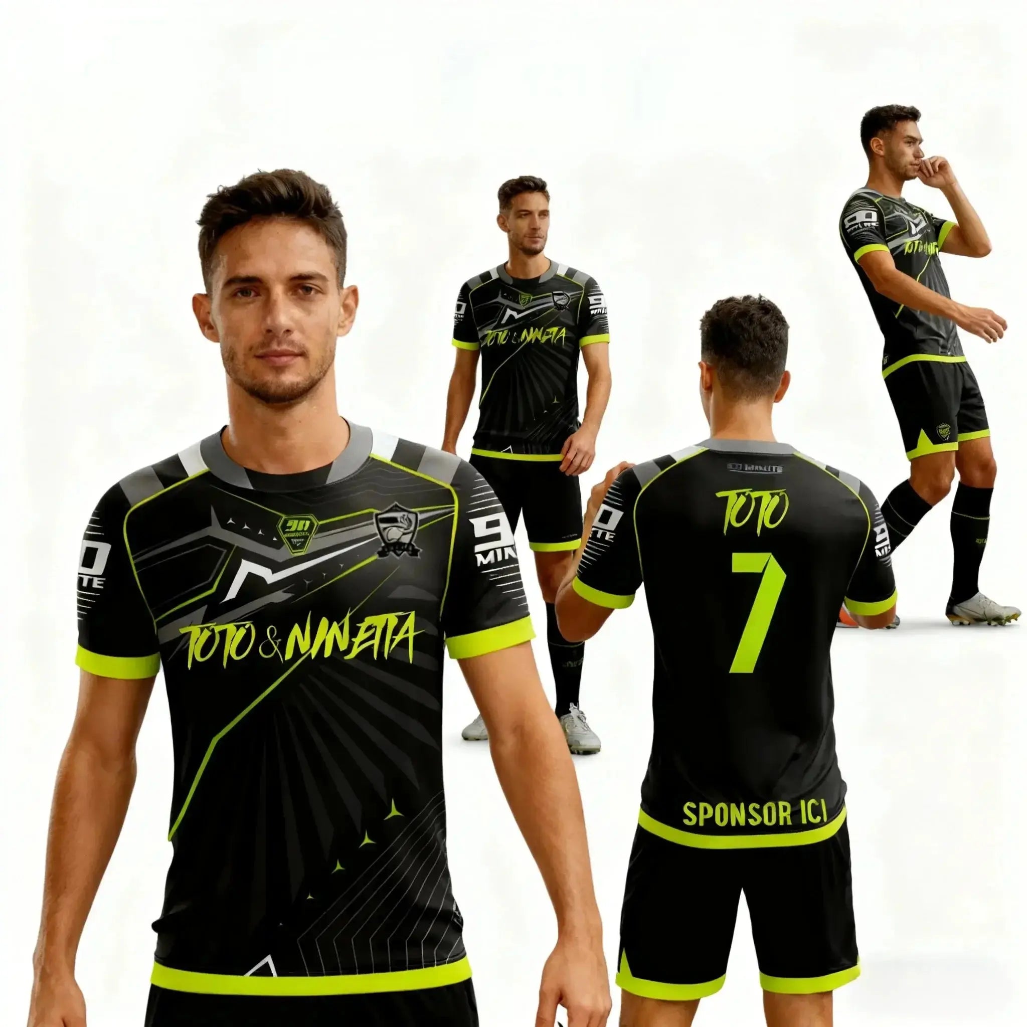 2025 New Men's Summer T-Shirt 90 Minutes Jersey Toto & Ninetta Double-Sided Printed Short Sleeve Oversized Breathable Quick-Drying Tops MTCMZ-2787 T-Shirt